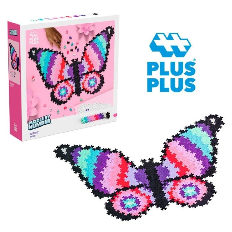 JUEGO PLUS PLUS PUZZLE BY NUMBER MARIPOSA 800P